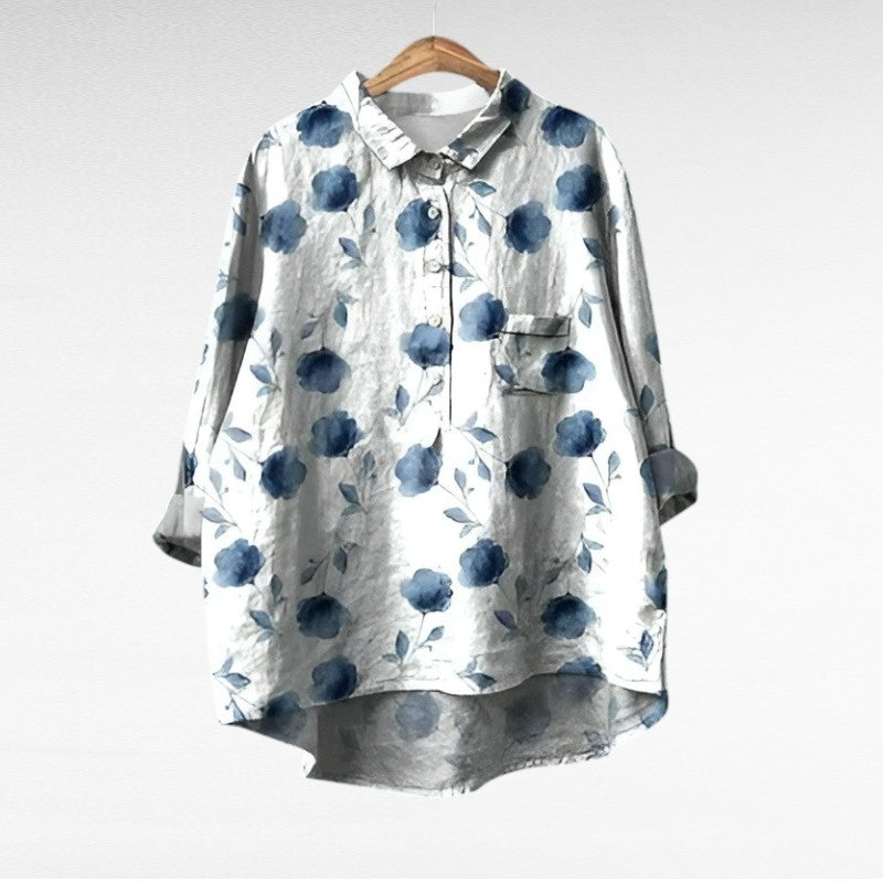 Camille | Blusa de lino elegante para verano