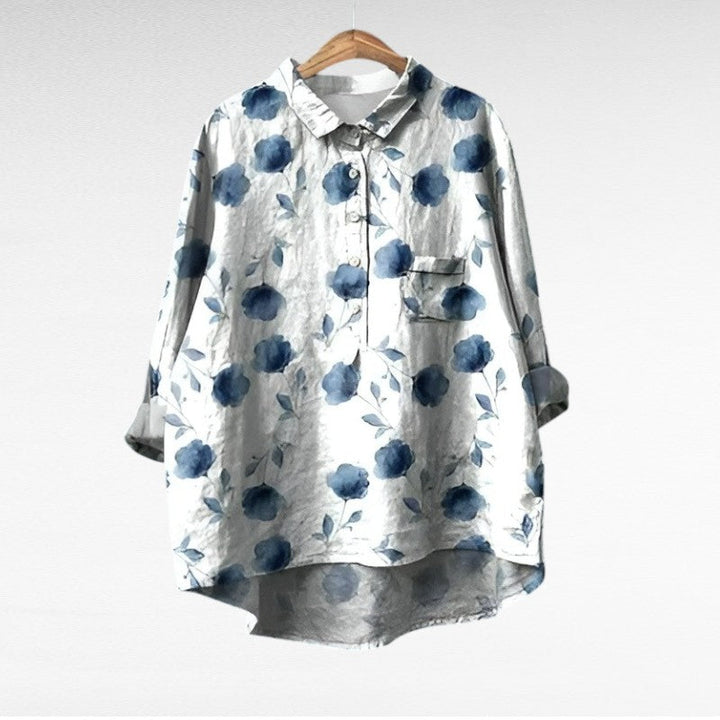 Camille | Blusa de lino elegante para verano