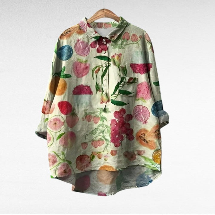 Camille | Blusa de lino elegante para verano