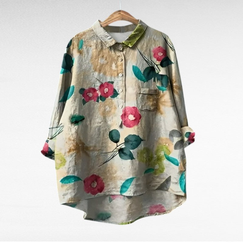 Camille | Blusa de lino elegante para verano