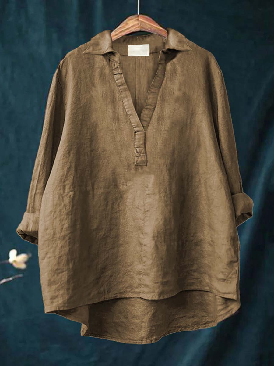 Andrea | Blusa de lino elegante para el verano