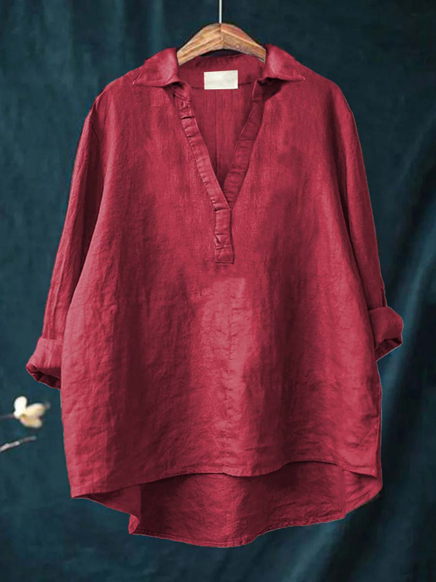 Andrea | Blusa de lino elegante para el verano