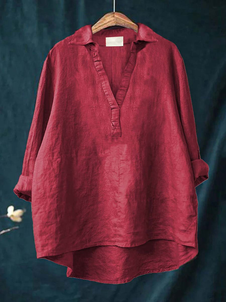 Andrea | Blusa de lino elegante para el verano