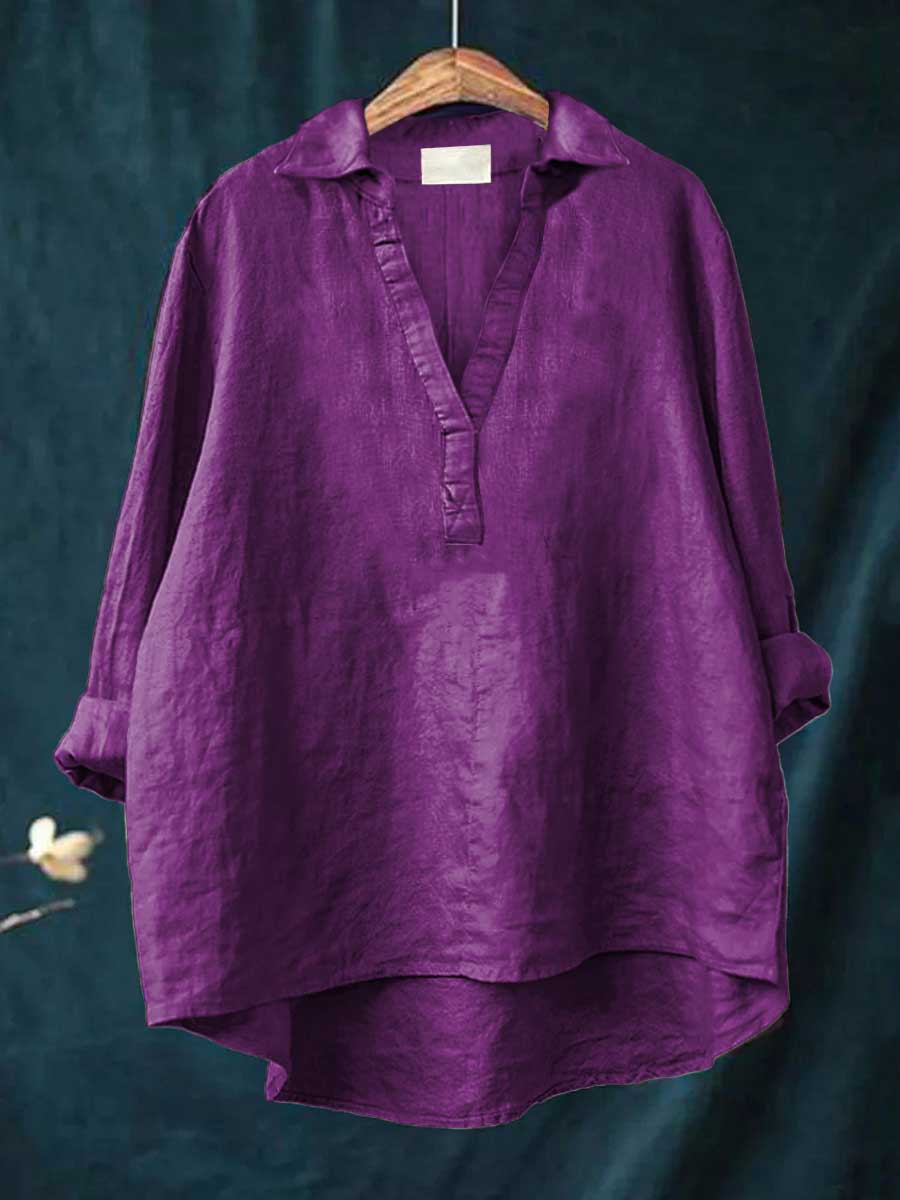 Andrea | Blusa de lino elegante para el verano